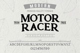 Font.Alphabet.Script.Typeface.Label.Motor Racer typeface.For labels and different type designs