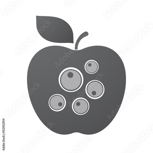 Isolated apple fruit with oocytes