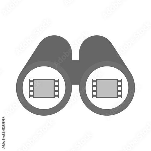Isolated binoculars with a film photogram