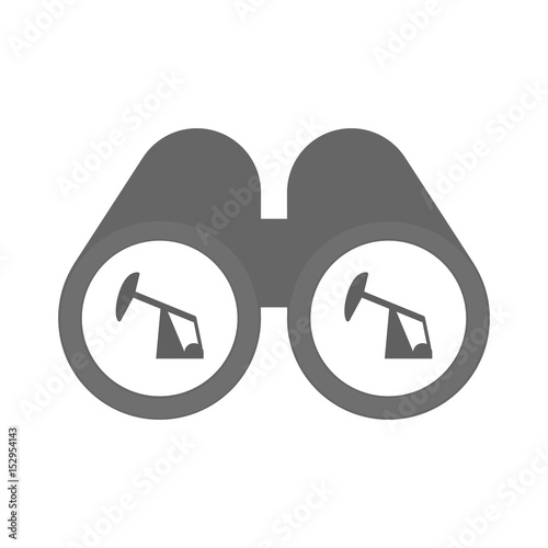 Isolated binoculars with a horsehead pump
