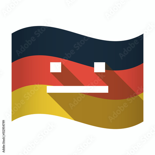 Isolated Germany flag with a emotionless text face