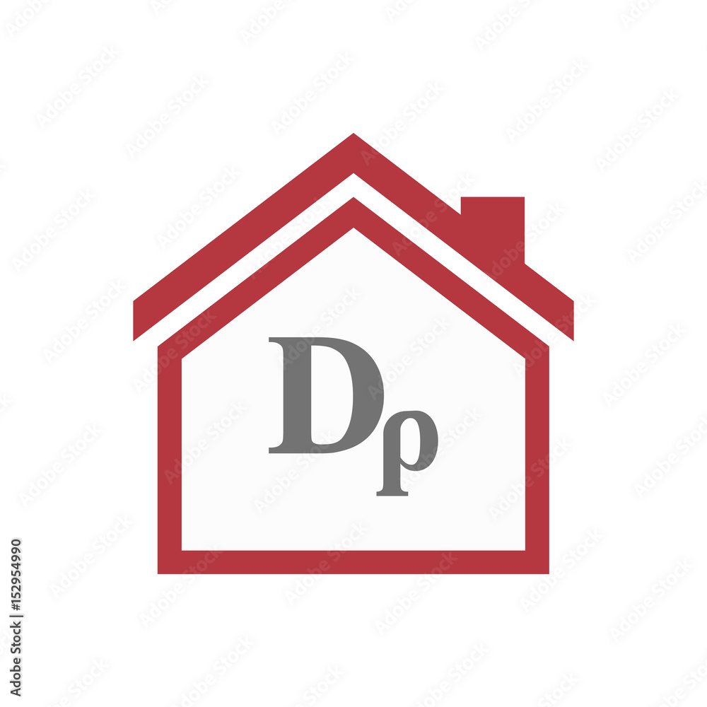 Isolated house with a drachma currency sign Isolated house with a drachma currency sign