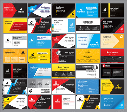 35 Colorful Modern business card Design template