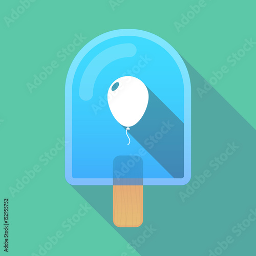 Long shadow ice cream with a balloon