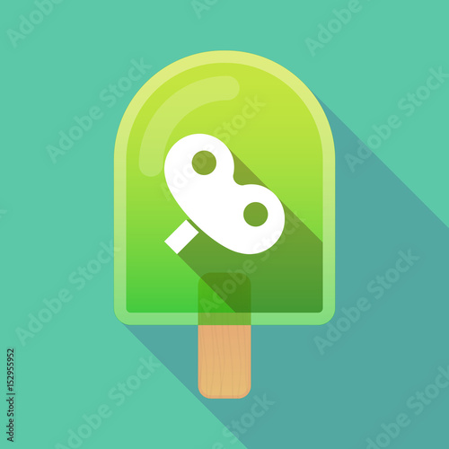 Long shadow ice cream with a toy crank