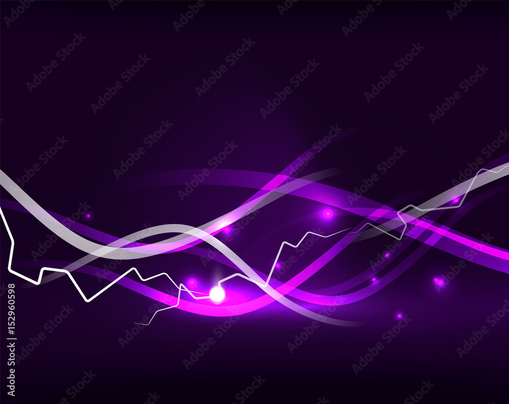 Glowing wavy lines template Glowing wavy lines template