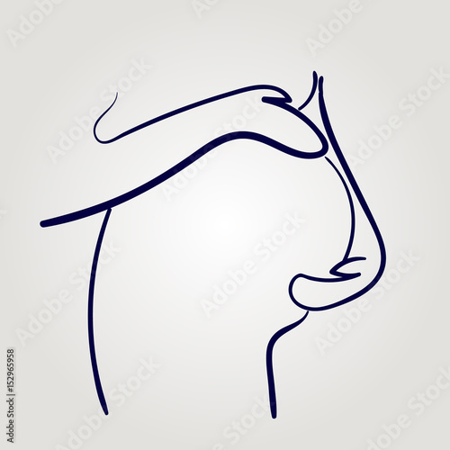 pregnant woman, stylized vector symbol