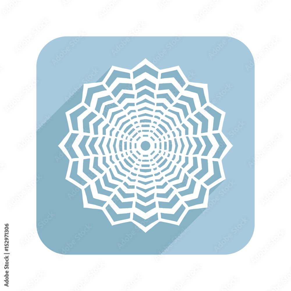 Patterned snowflake, lace doily. Flat illustration for design Patterned snowflake, lace doily. Flat illustration for design