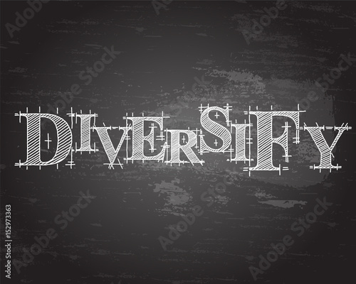 Diversify Word Blackboard