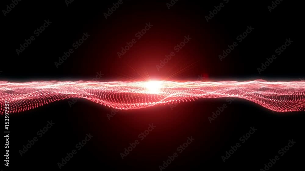 loopable abstract beauty shot with red dots wave