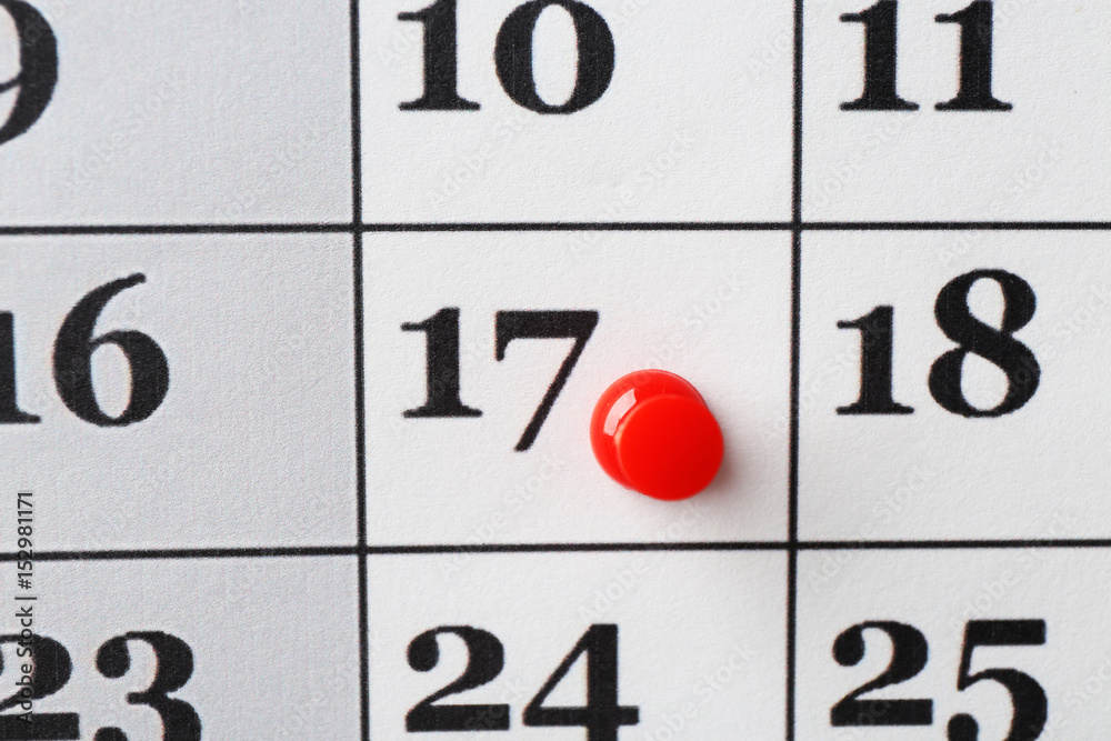 Marked calendar page, closeup. Tax concept Marked calendar page, closeup. Tax concept