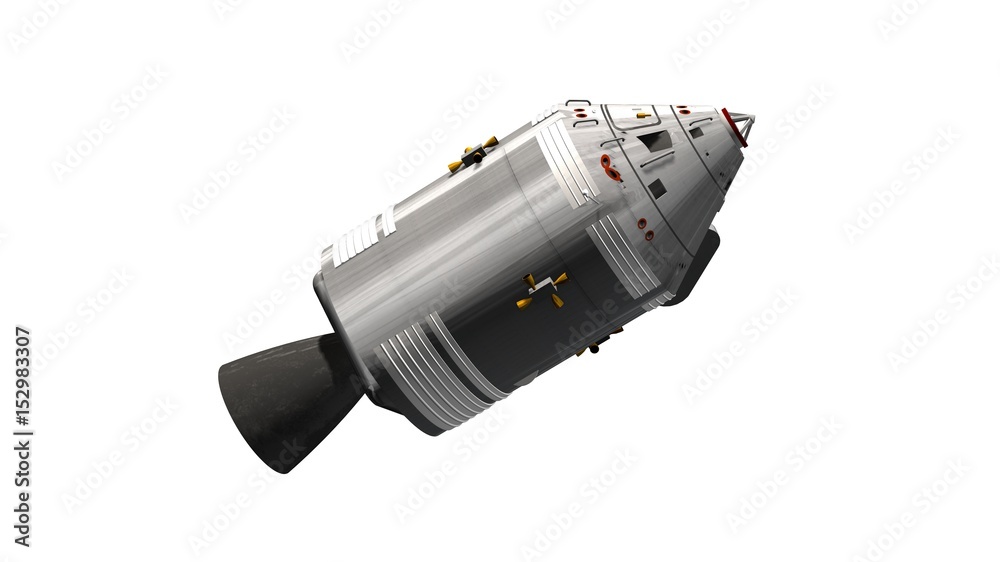 Apollo Command Service Module isolated on white Apollo Command Service Module isolated on white