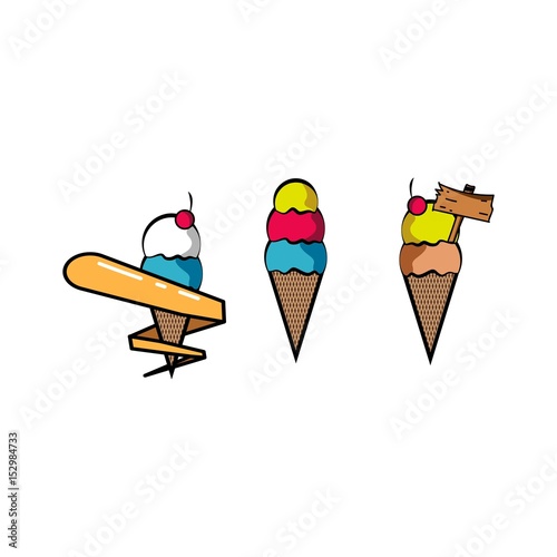 ice cream frezze icon photo