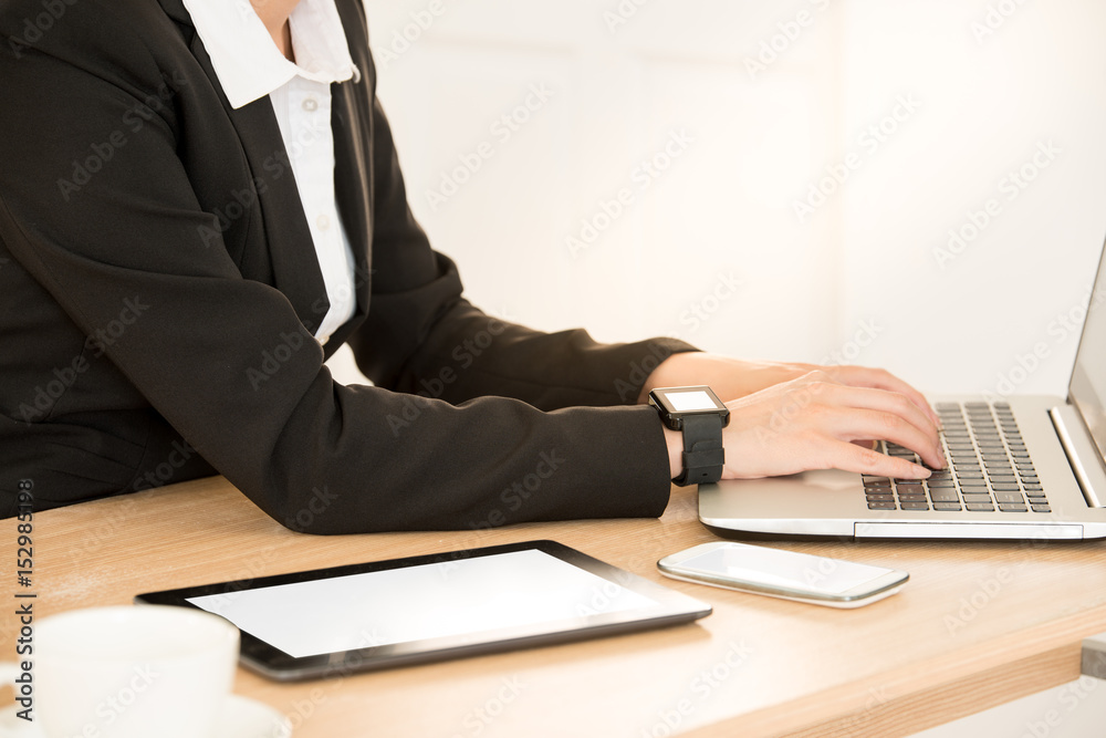 all technology product with the businesswoman all technology product with the businesswoman