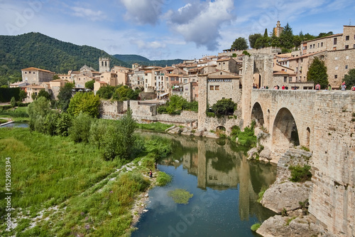 Besalu medieval village in Girona, Spain