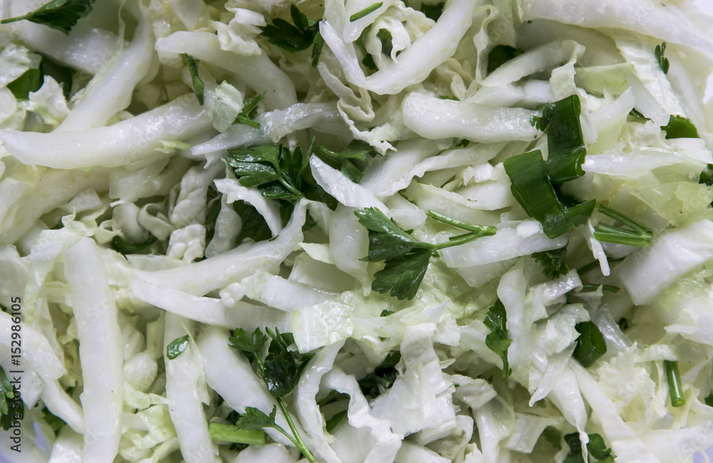 Cabbage Salad With Green Pasley and Onion Cabbage Salad With Green Pasley and Onion