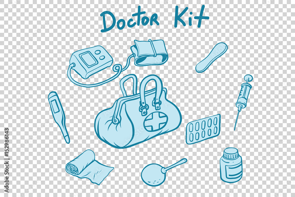 doctor kit medical instruments and medicines doctor kit medical instruments and medicines