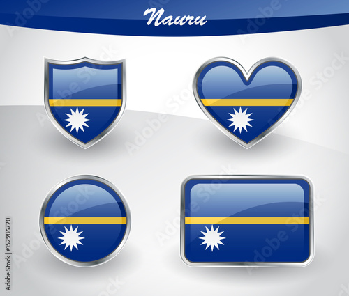Glossy Nauru flag icon set Free Download Glossy Nauru flag icon set - GFXLoad