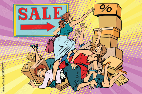 Women battle for discount on sale