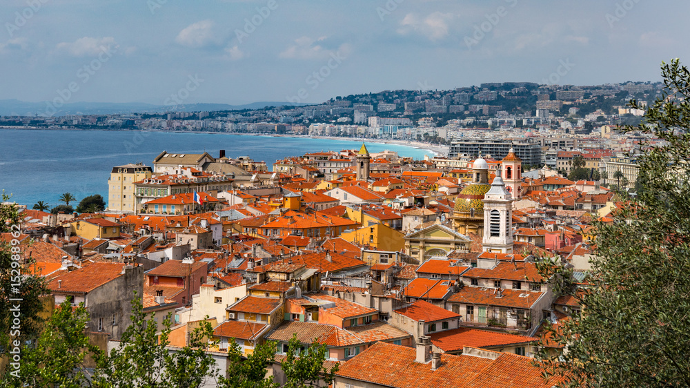 View of Nice, France rooftops