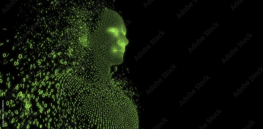 Fotografie Composite image of composite pixelated 3d man