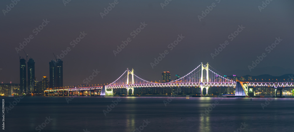 Gwangandaegyo Bridge at Night