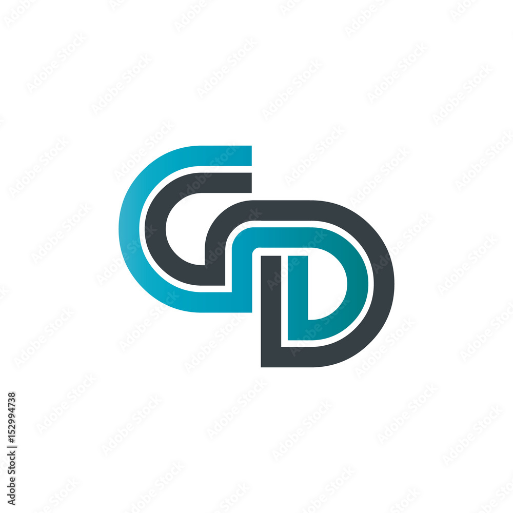 Initial Letter GD Linked Design Logo Initial Letter GD Linked Design Logo