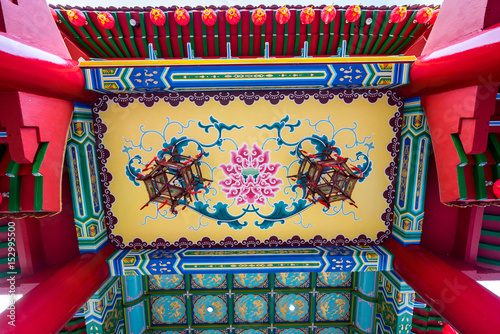 KUALA LUMPUR, MALAYSIA - 22TH JANUARY 2017: Traditional Chinese lanterns display during Chinese new year festival at Thean Hou Temple in Kuala Lumpur, Malaysia