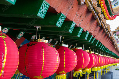 Traditional Chinese lanterns display during Chinese new year festival at Thean Hou Temple in Kuala Lumpur, Malaysia photo