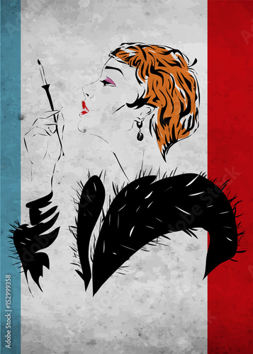 Photography The woman in a fur coat