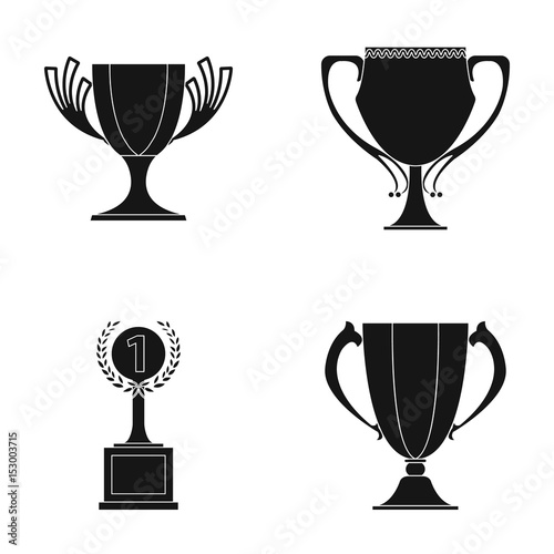 Cup.Wineer cup set collection icons in black style vector symbol stock illustration web. photo