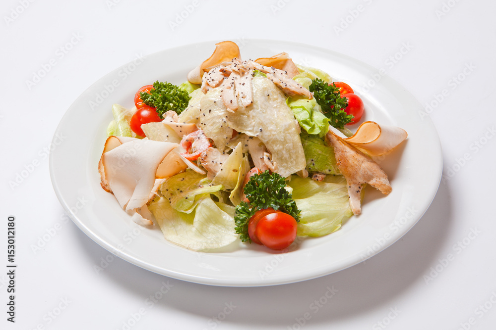 Caesar Salad with Chicken Fillet and Cheese Caesar Salad with Chicken Fillet and Cheese