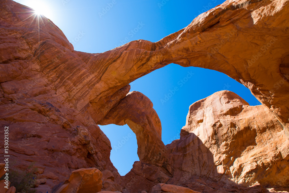 Double Arch in Arches National Park, Utah.