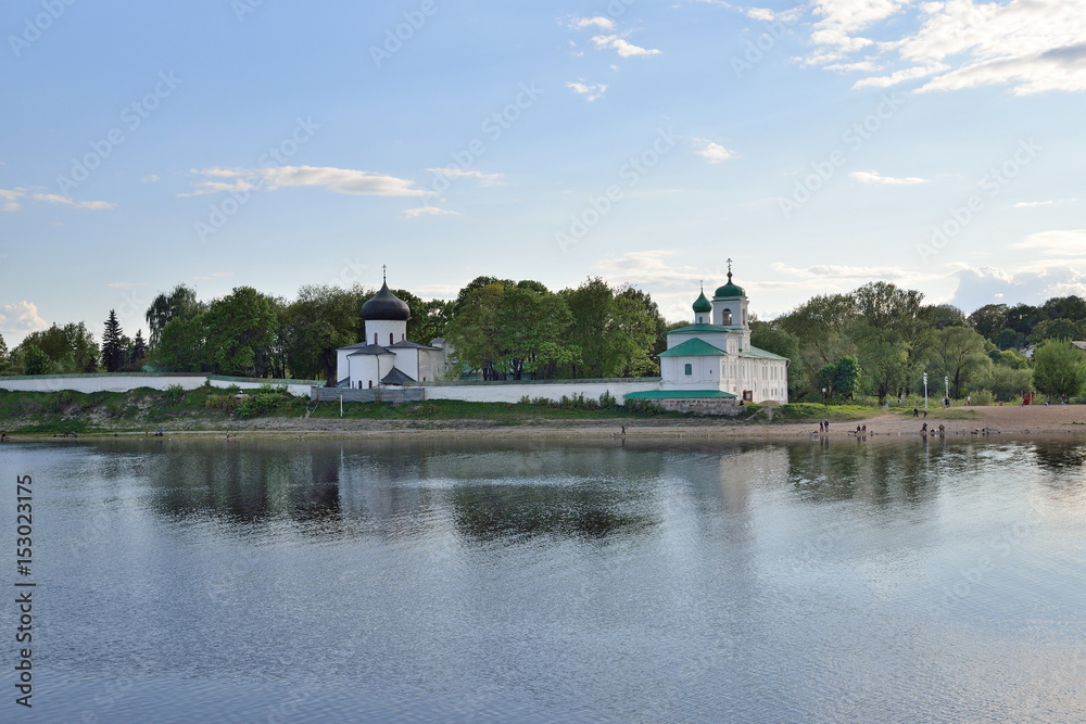 The Spaso-Preobrazhenskiy Mirozhsky monastery on the banks of the great river