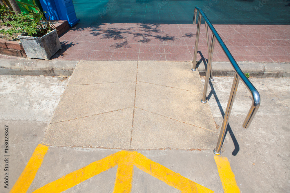 Fototapeta premium ramp way for support wheelchair disabled people.