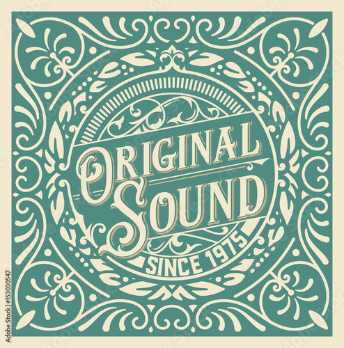 Vintage logo template, Business Identity. Design with Flourishes Elegant Design Elements.