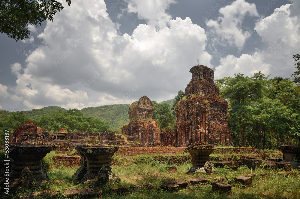 Ruins My Son. Ancient Hindu tamples of Cham culture in Vietnam