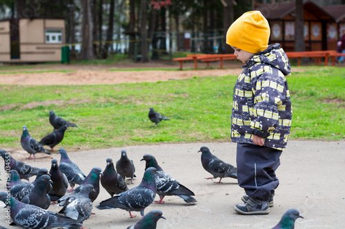 Boy and Pigeons