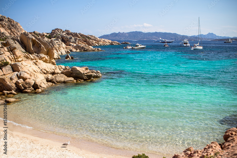 Beach of Cala Coticcio, Sardinia, Italy