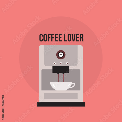 Coffee maker Cute banner with Kitchen appliance