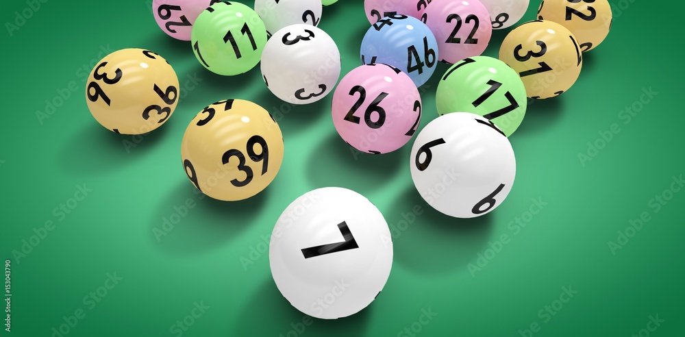 Composite image of colourful lottery balls Composite image of colourful lottery balls