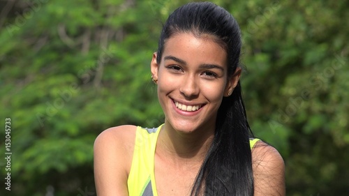 Obraz na płótnie Smiling Face Of Latina Female Teen