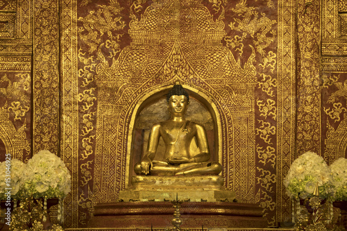 Phra Phuttha Sihing important Buddha in Thailand. photo