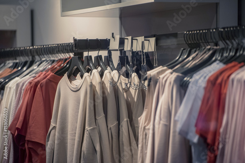 Fashionable clothes in a boutique store in Paris © agcreativelab