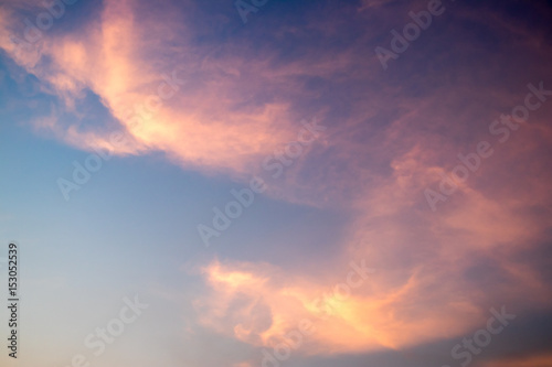 Beautiful cloud sky background in twilight color