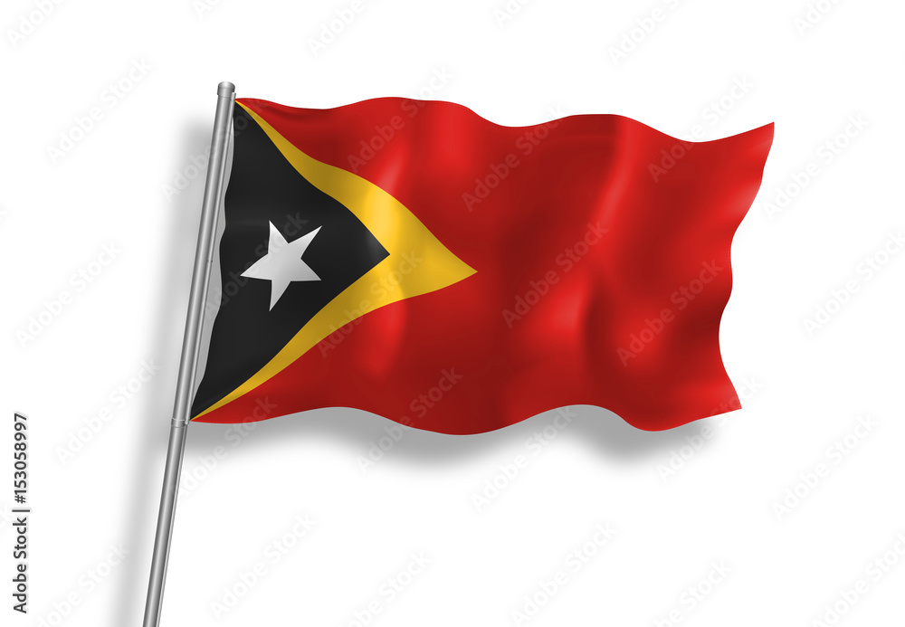 Drapeau du Timor Oriental en qualité vectorielle Drapeau du Timor Oriental en qualité vectorielle