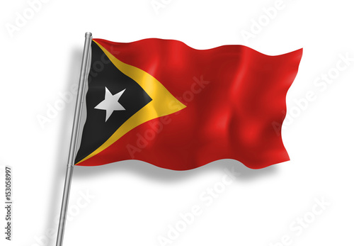 Drapeau du Timor Oriental en qualité vectorielle  photo