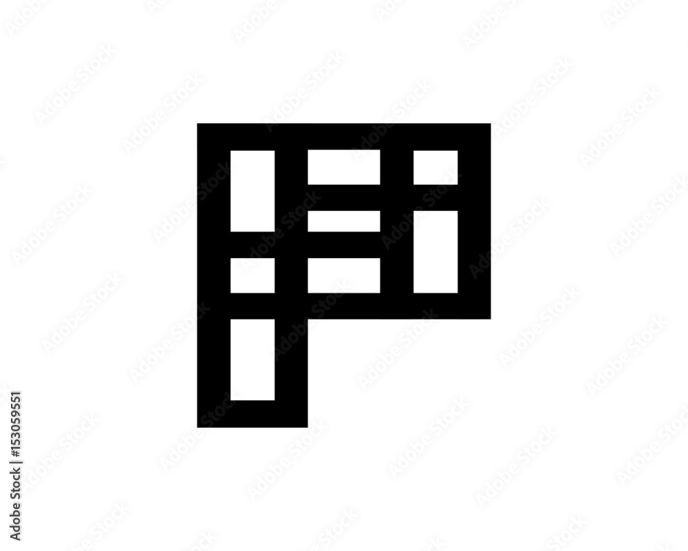 P logo black P logo black