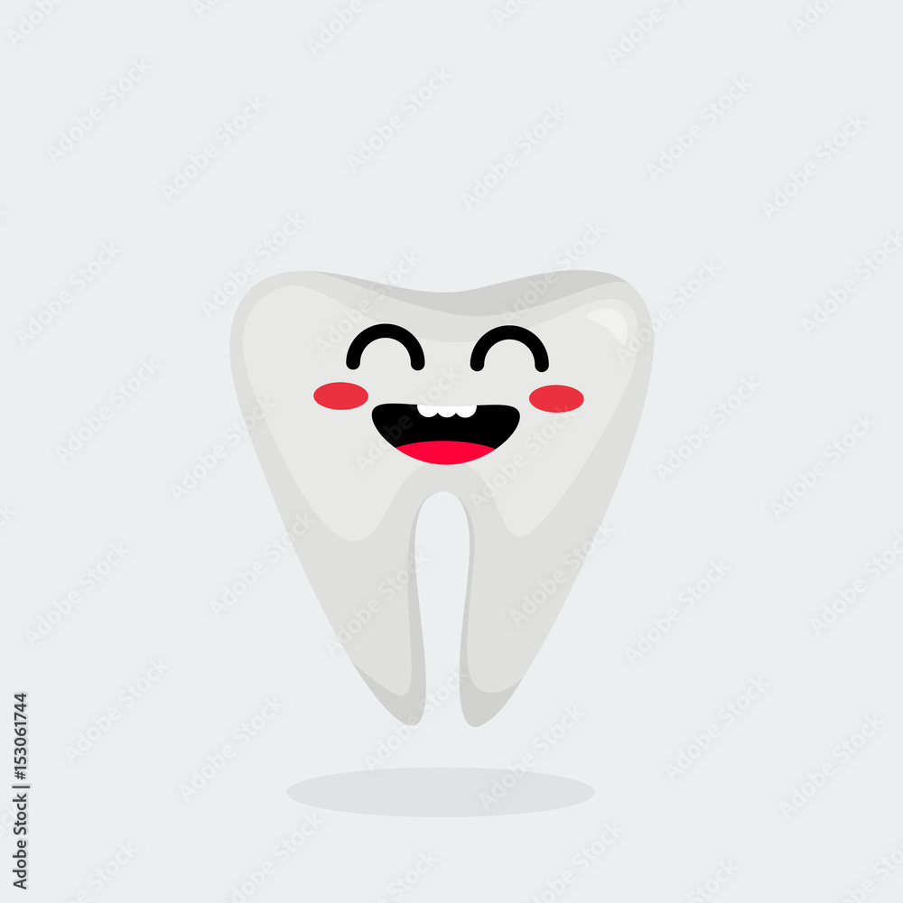 Tooth character vector illustration Tooth character vector illustration
