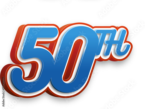 50th celebration event number for poster or invitation